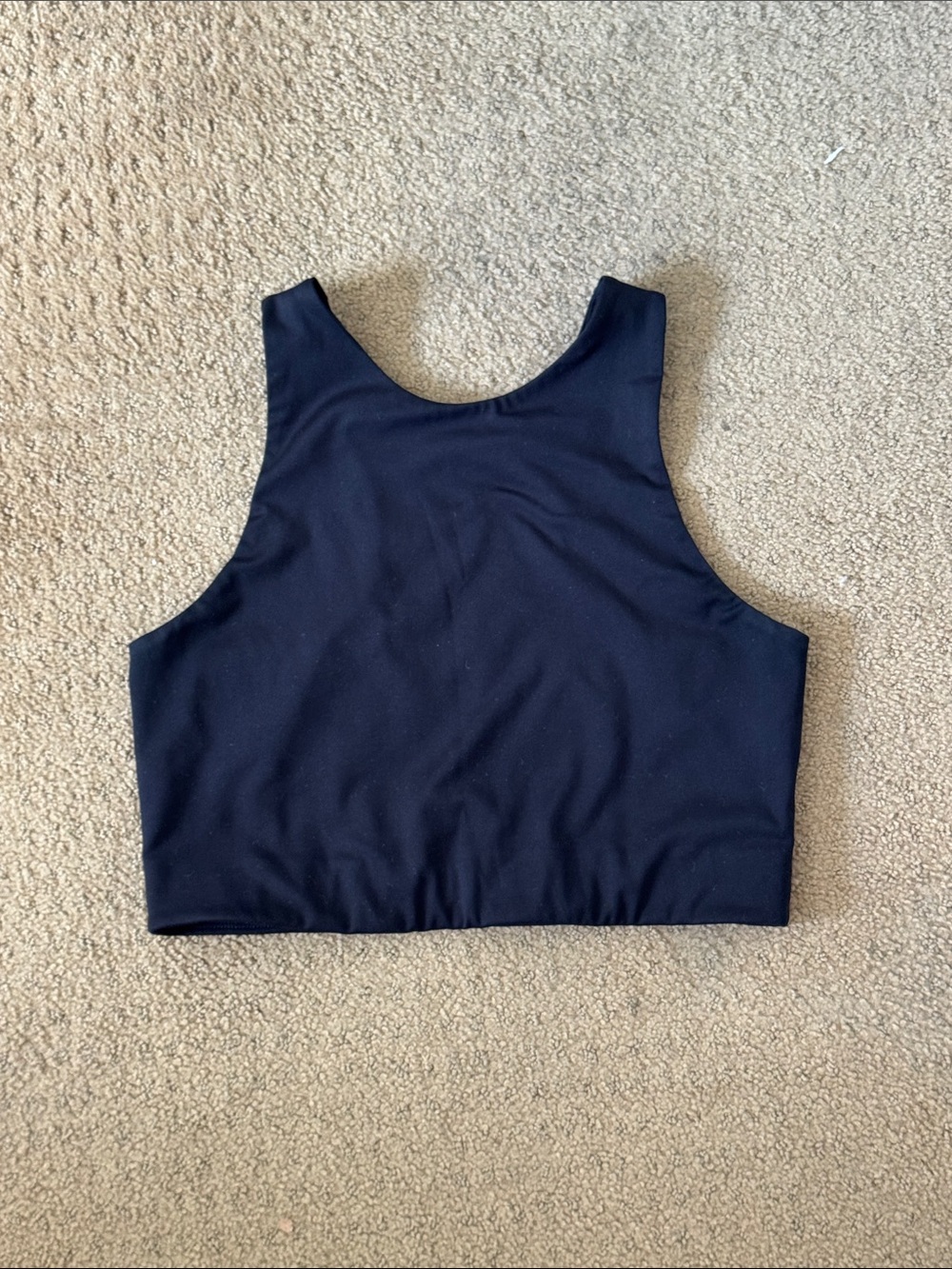 girlfriend collective Black High-Neck Crop Sports Bra